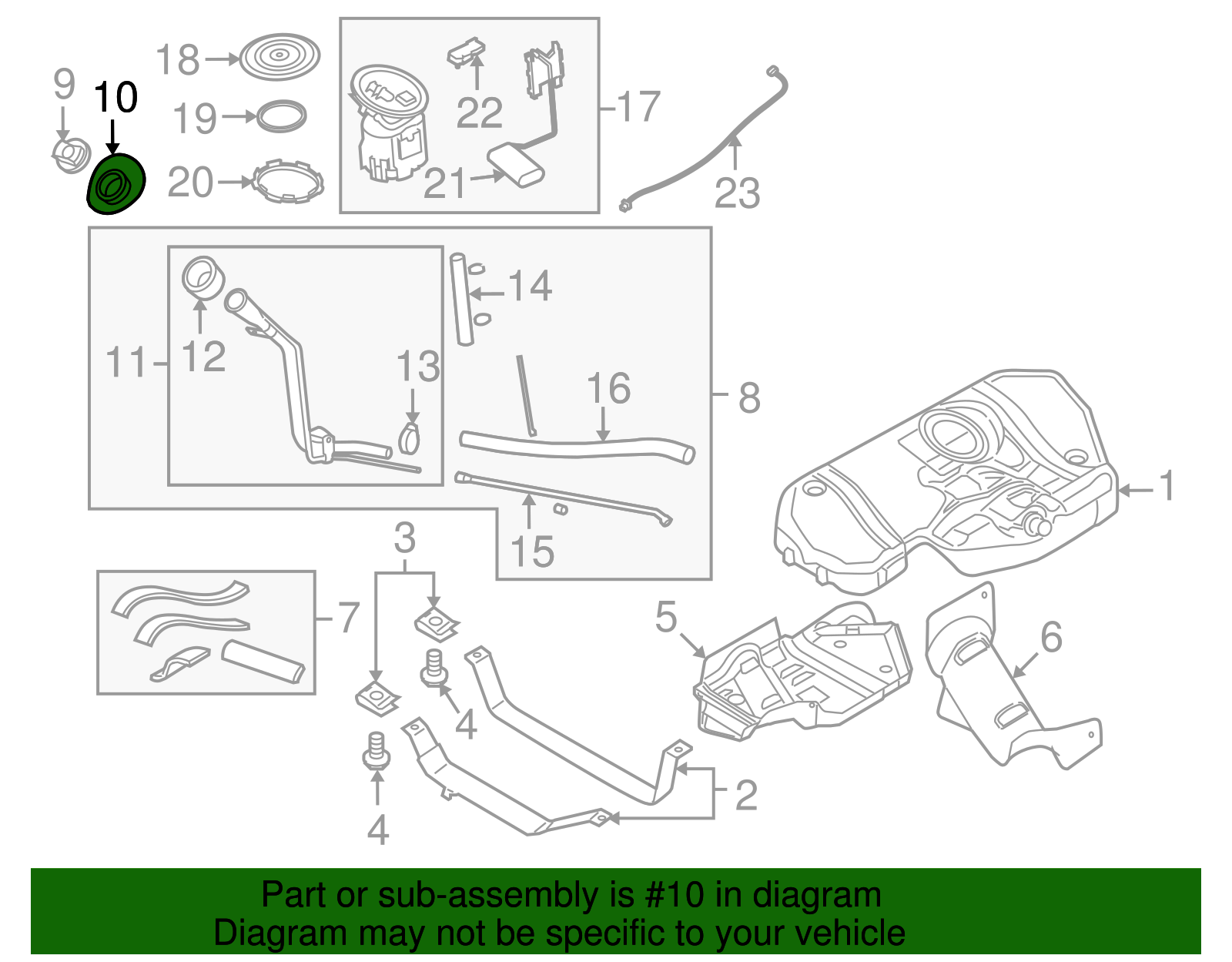 Fuel Tank Filler Pipe Seal - GM (94717167)