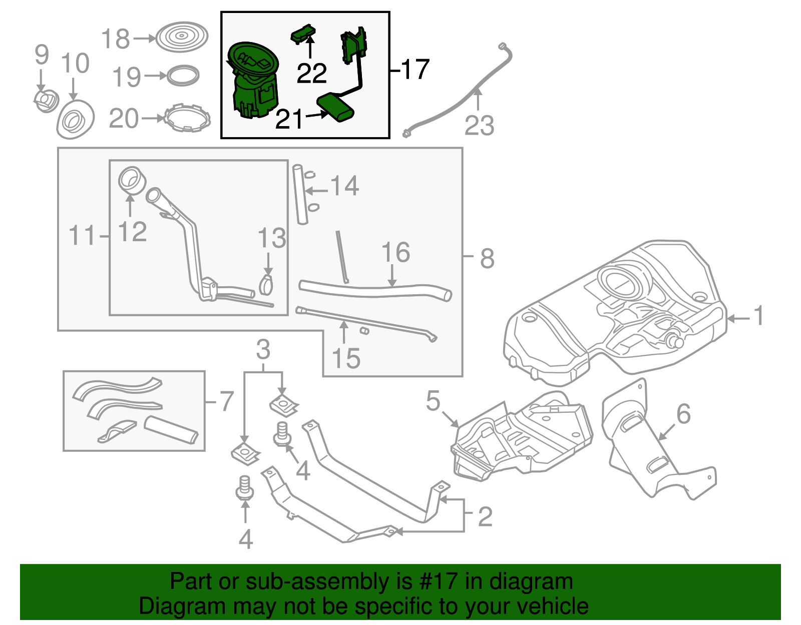 Fuel Pump, Level Sensor, and Sending Unit Module with Regulator - GM (93357975)