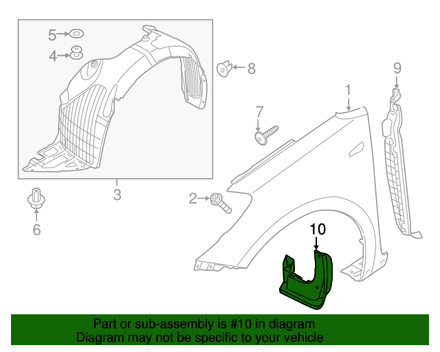 86832A7000 Mud Guard 20142018 Kia Kia.Parts Store