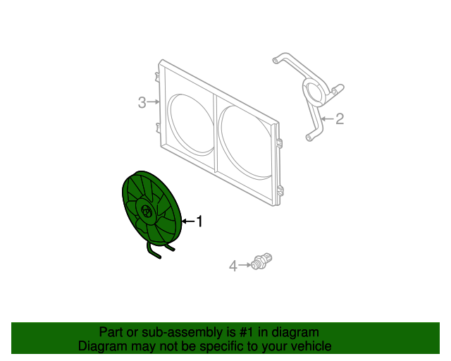 1C0959455C Fan Assembly 20002006 Audi Audi OEM Parts