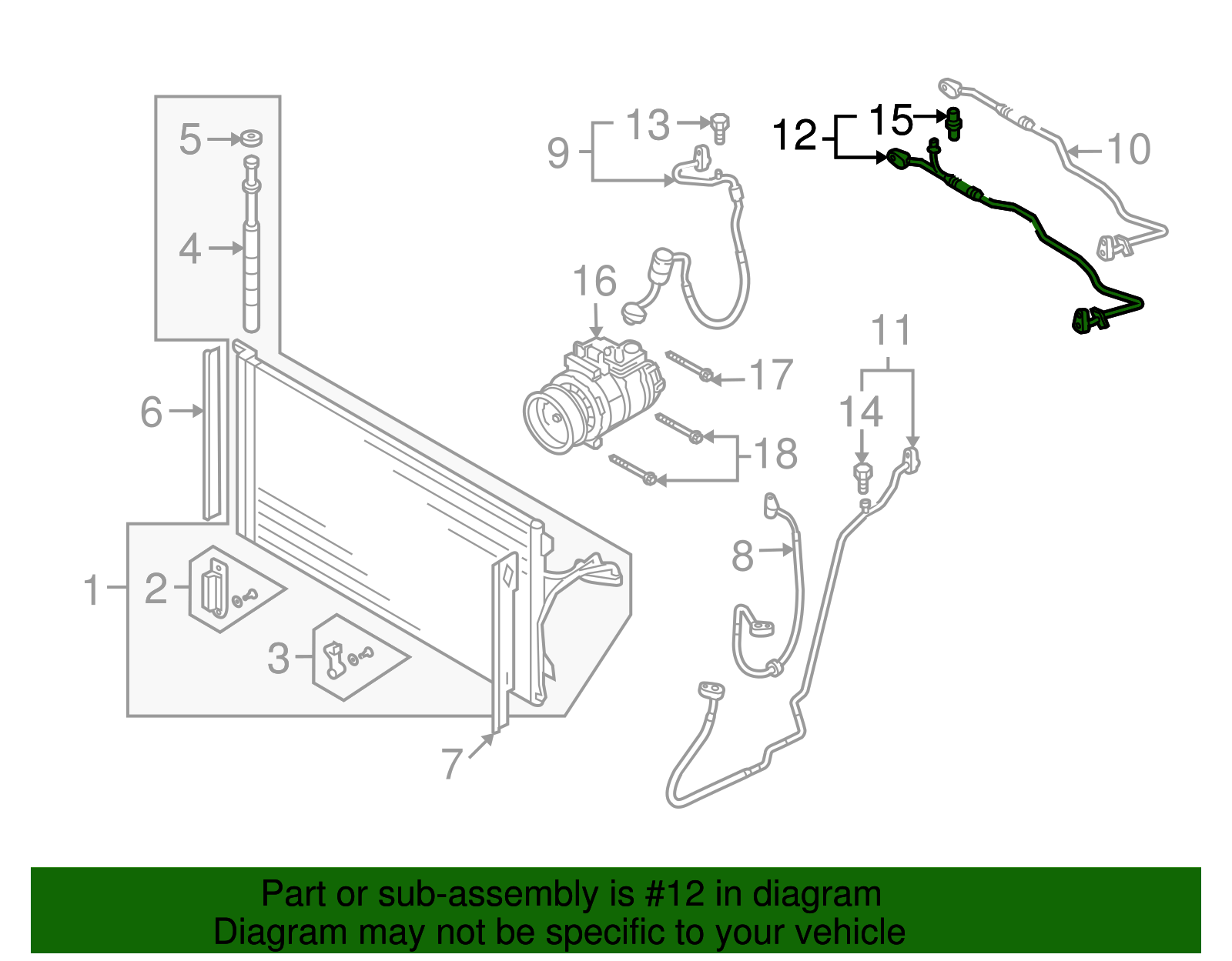AC Tube - Volkswagen (7L0-820-741-K)