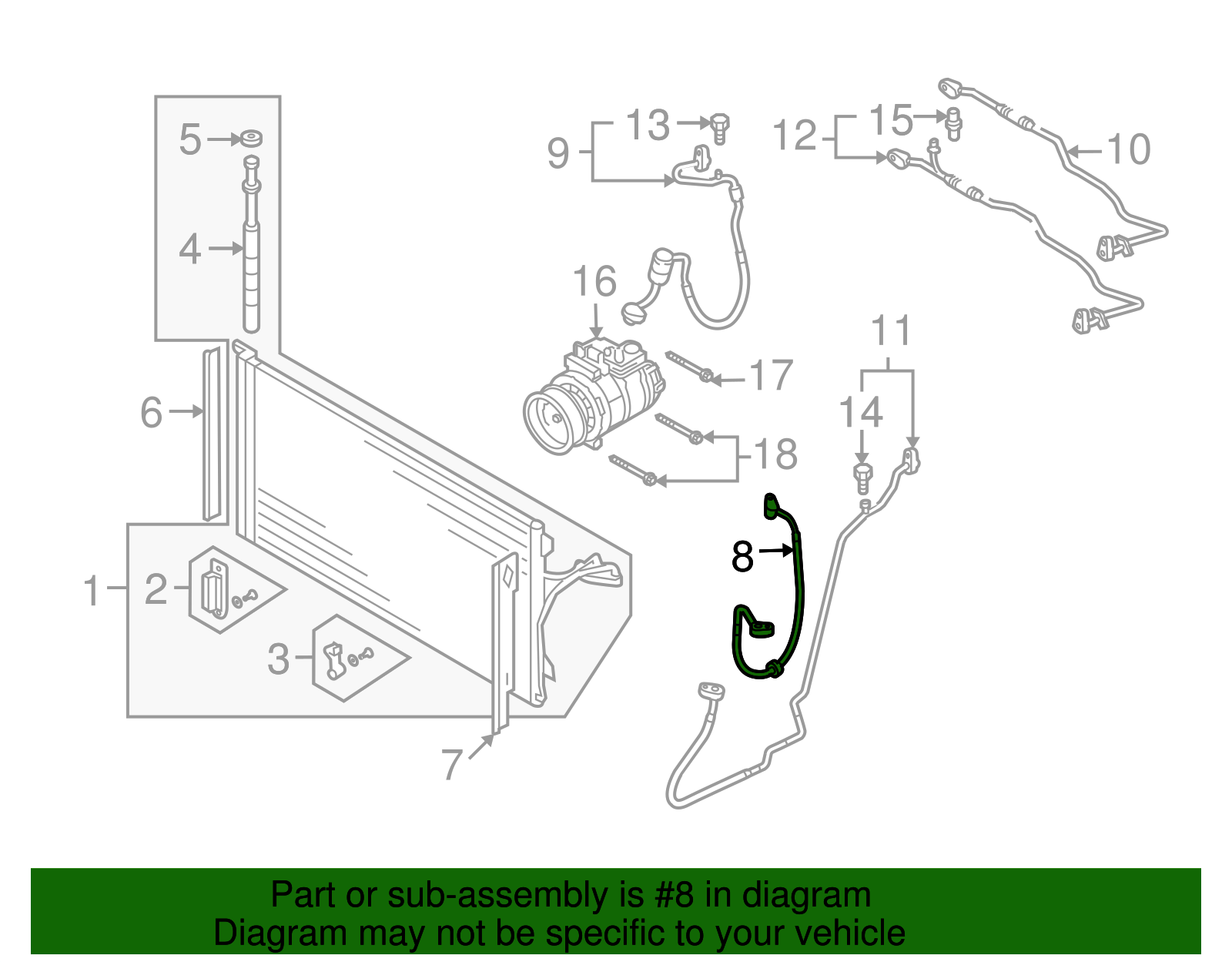 Discharge Hose - Volkswagen (7L0-820-721-B)