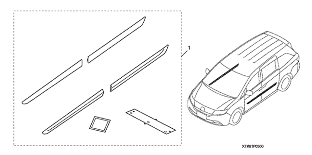 Body Side Molding for 2015 Honda Odyssey #0