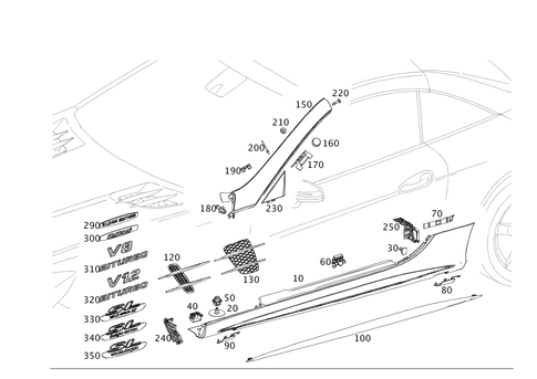 Outside Attachment Parts for 2016 Mercedes-Benz SL550 | Mercedes-Benz ...