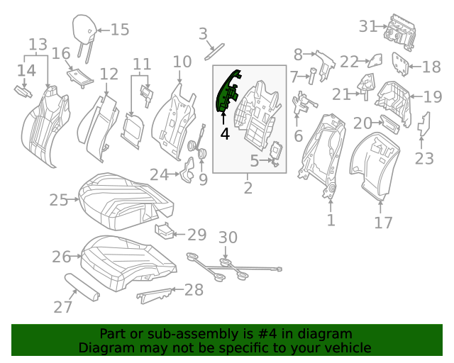 20182020 MercedesBenz Seat Lumbar Support Cushion 0009101611 World MercedesBenz Parts