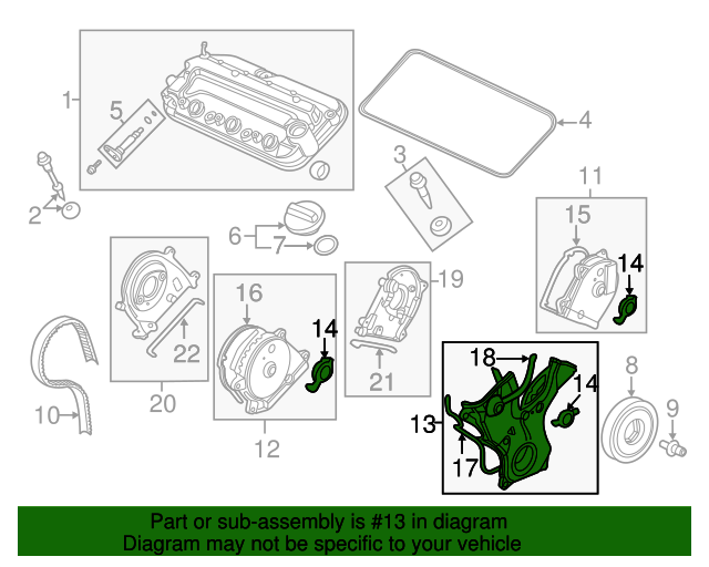 OEM 20032021 Honda Cover Assembly, Timing Belt (Lower) 11810RCAA01