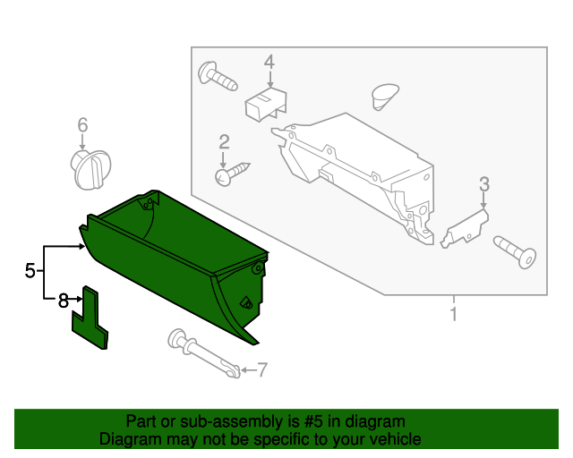 20142016 Hyundai Elantra Glove Box 845103XAB0RAS World OEM Parts
