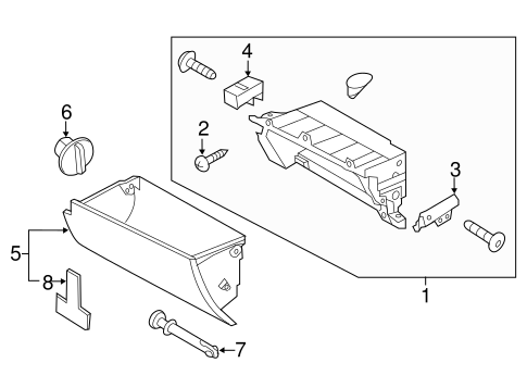 Genuine Hyundai 84510-3Q000-YDA Glove Box Housing Assembly