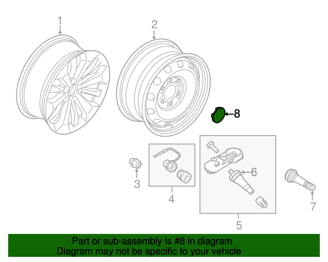 20152021 Ford Wheel Cap FL3Z1130J Blue Springs Ford Parts