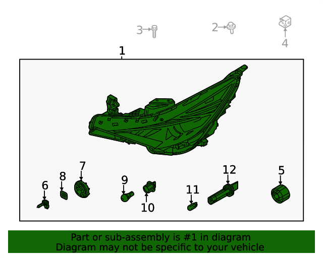 20212023 Hyundai Elantra Composite Assembly 92101AA160 OEM Hyundai