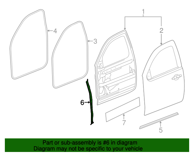 GM OEM Front Door-Front Weatherstrip Seal Left 20964208