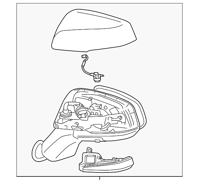 2019 Toyota RAV4 Mirror Assembly 879100R280J1 Toyota Parts Center