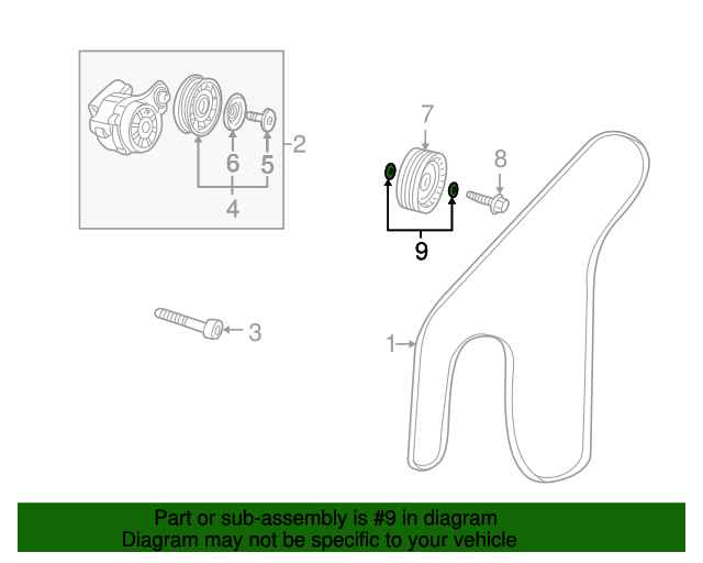 Genuine Idler Pulley Washer for 1999 Saab 93 Part 4961959 Over 30 Off All Genuine Saab