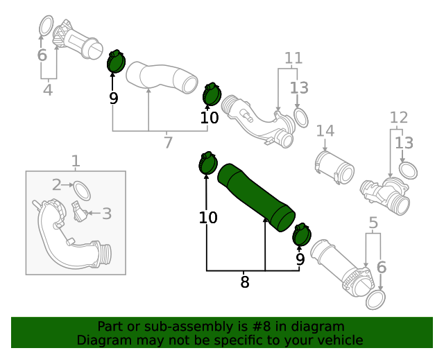 2020-2024 Audi Inter-Cooler Hose 4M0-145-979-F | Audi USA Parts