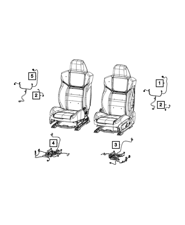 20162018 Dodge Charger Power Seat Wiring, Right 68334654AC Mopar Estores