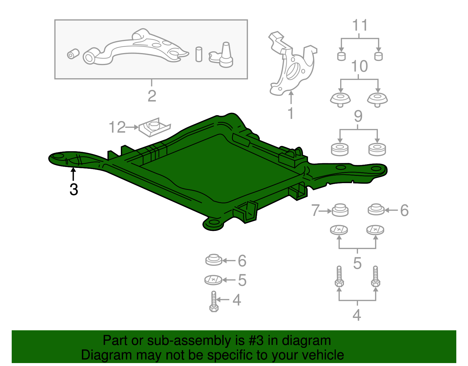 Engine Cradle - Buick (25766845)
