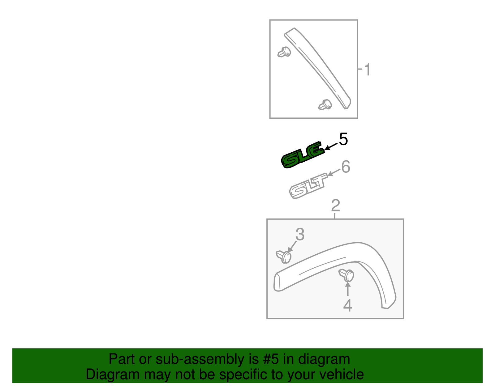 C-Pillar Trim Level Name Plate - GM (84327493)