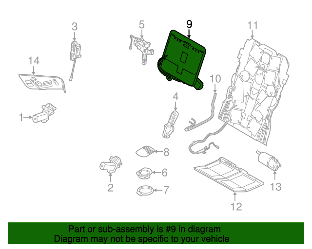 Genuine BMW 52207357965 Lumbar Support FREE Shipping on Most