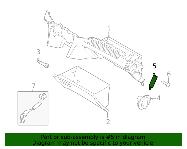 20162023 Hyundai Glove Box Support 84548G8000 OEM Hyundai Parts