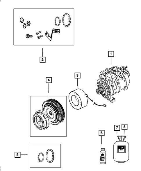 Air Conditioner Compressor and Mounting for 2015 Dodge Challenger #0