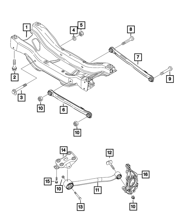 2017 Jeep Compass Suspension Guide Rod 5274636AA Mopar eStore