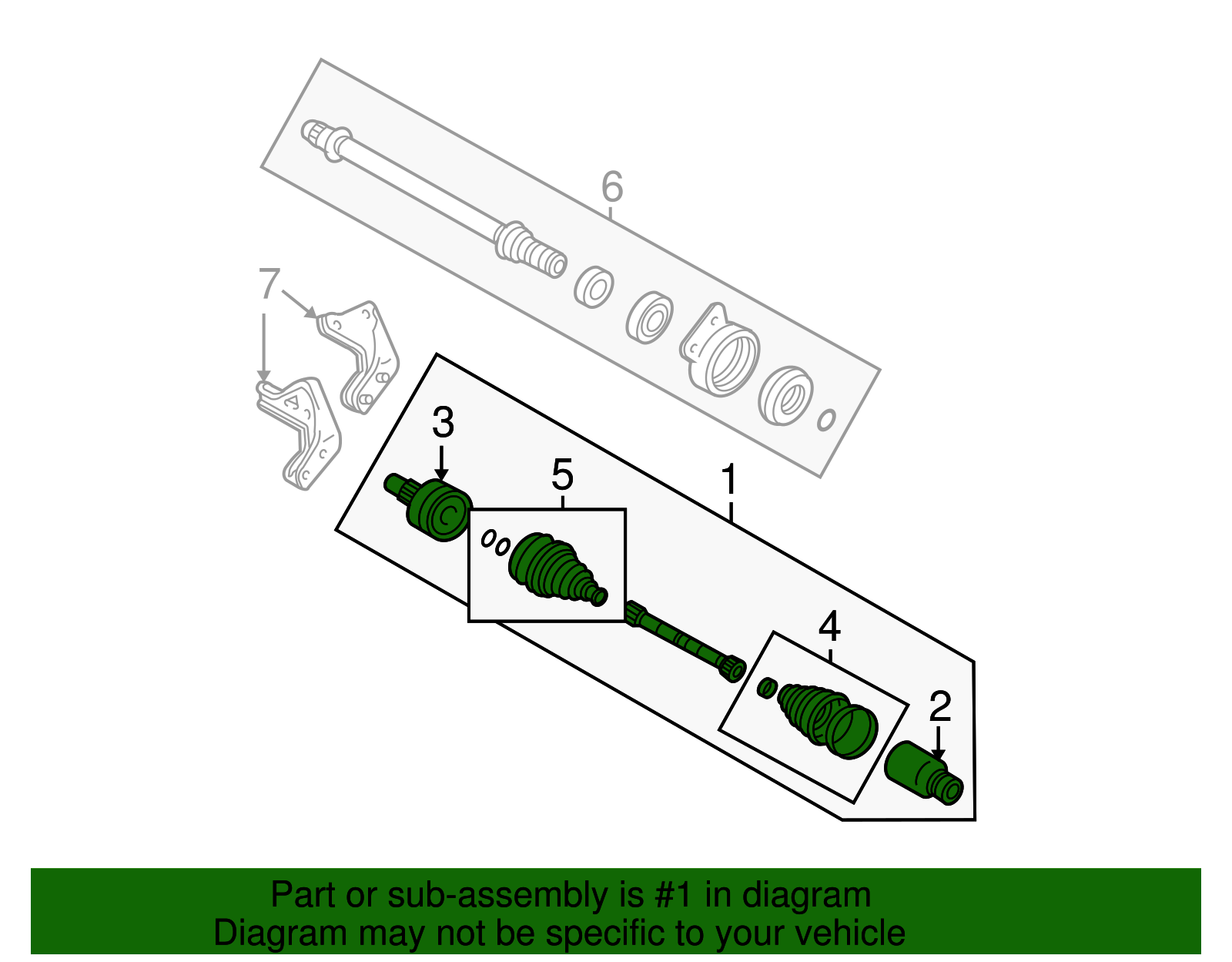 Axle Assembly - Ford (YL8Z-3A427-FE)