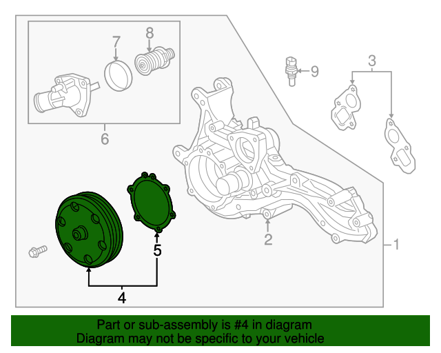 2016-2023 GM Engine Water Pump with Gasket 12687615 | AutoNationParts.com