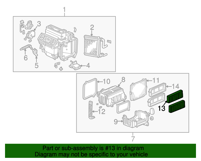 OEM 19982002 Honda Accord Element, Filter 80291S84A01 Majestic