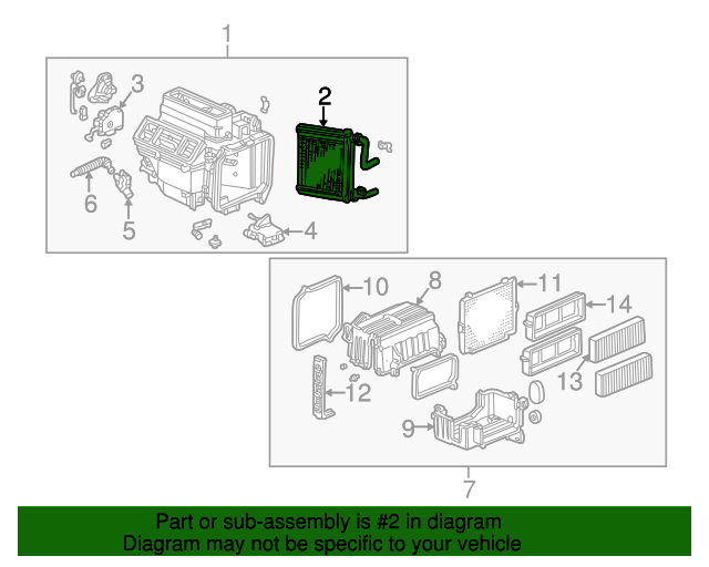 19982002 Honda Accord Core, Heater 79110S84A01 OEM Parts Online