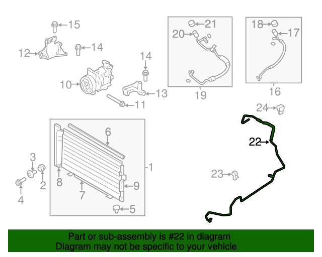 20082014 Subaru Pipe Evaporator Cooling 73431FG012