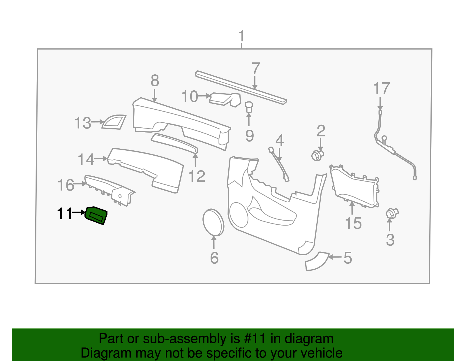Front Driver Side Door Pull Handle - GM (96817065)
