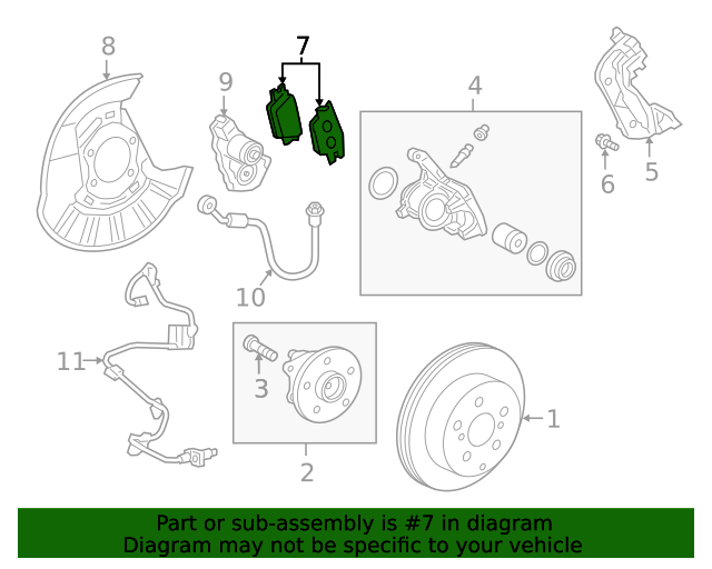 20192023 Toyota Genuine Toyota OEM Rear Brake Pad Set 2020 CHR