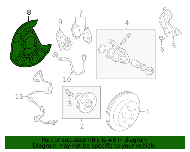 20212023 Toyota Brake Dust Shield 47881F6010 Toyota Parts Center