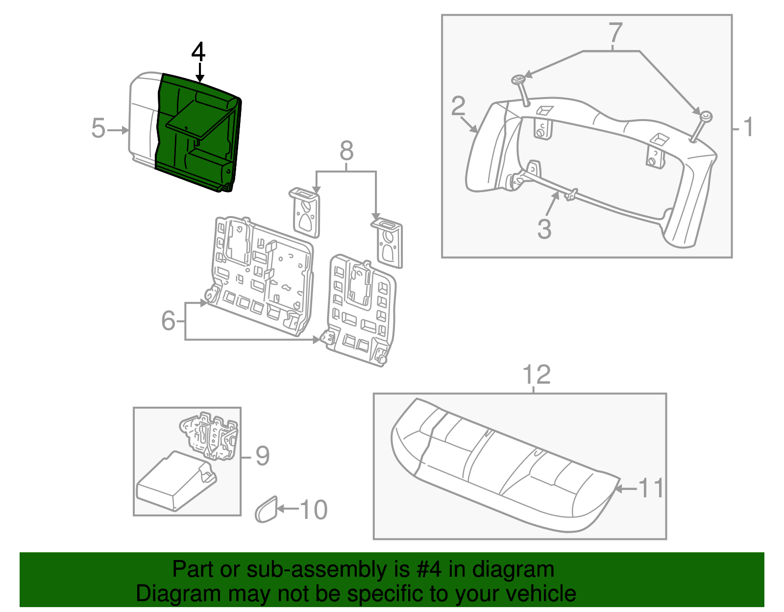 Seat Back Cover - Ford (YF4Z-5466601-AAC)