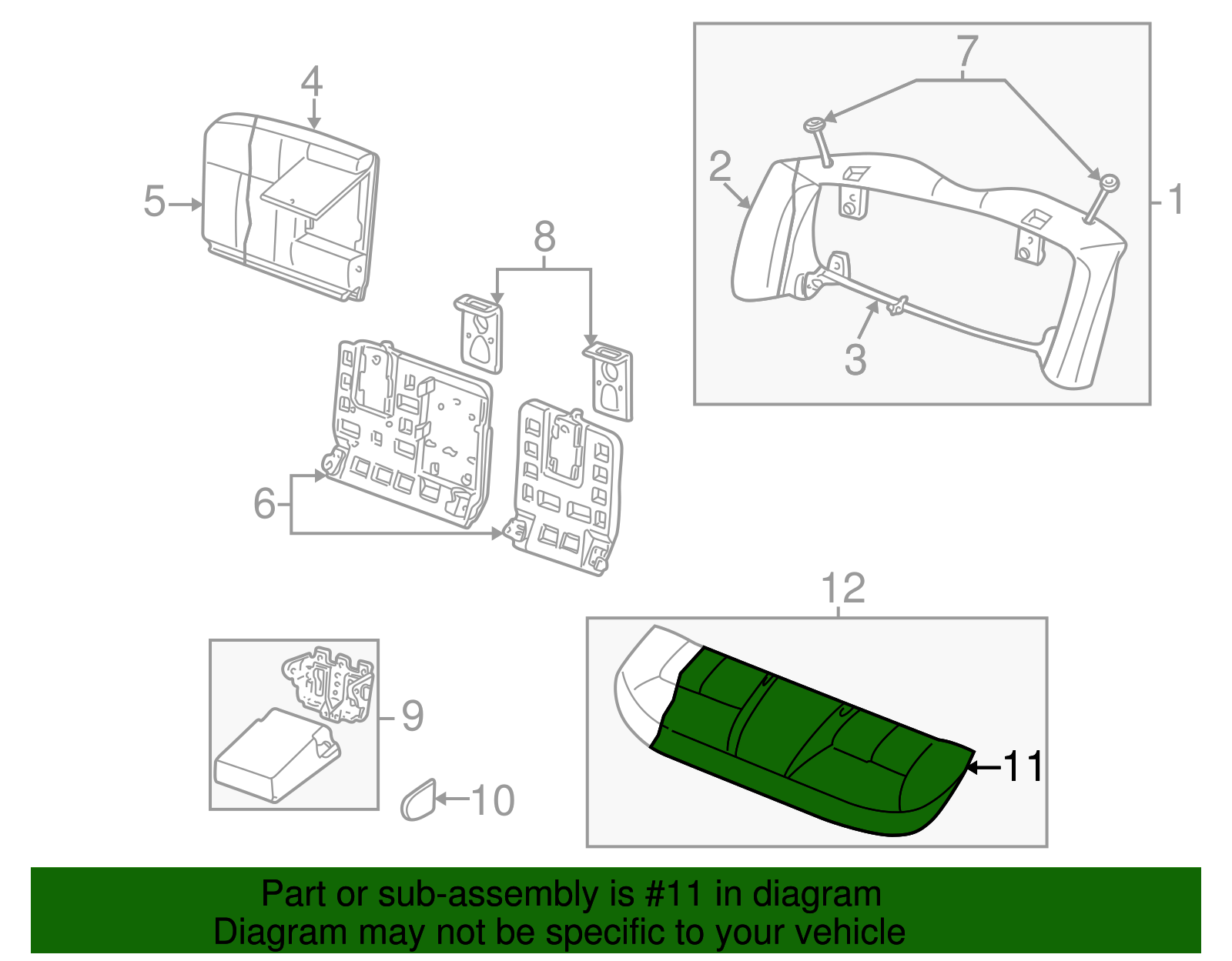 Seat Cover - Ford (YF4Z-5463804-AAC)