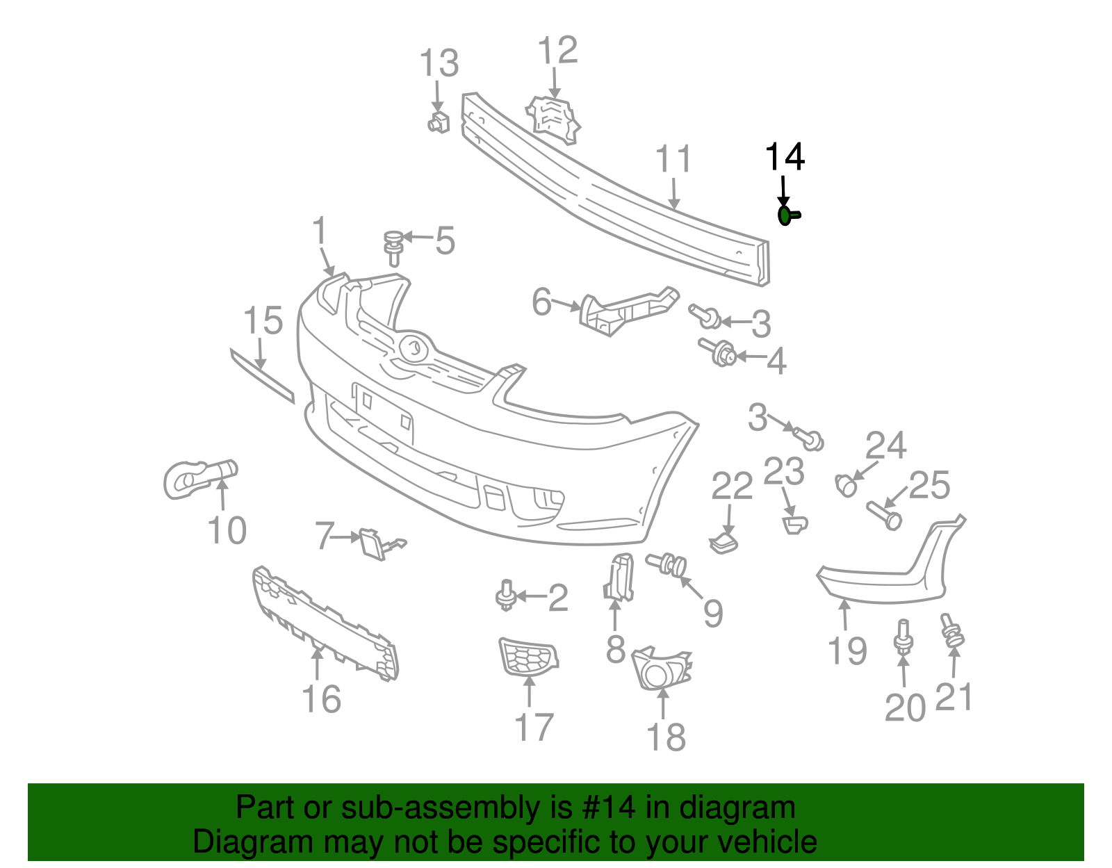 Upper Tie Bar Seal - Scion (53882-30040)