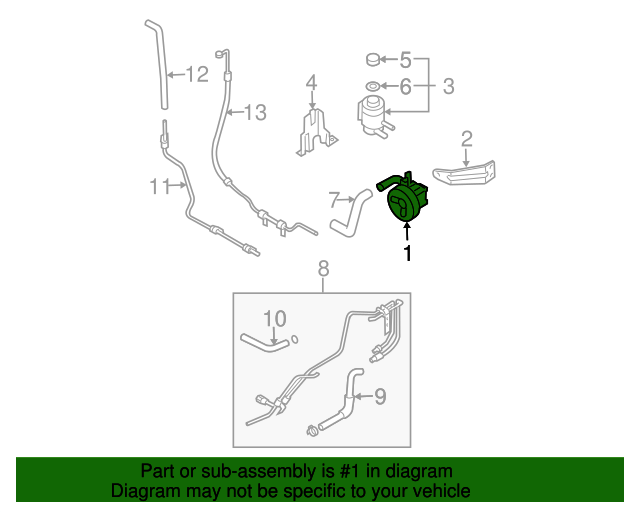 20032006 Kia Sorento Power Steering Pump 571003E000 OEM Parts Online