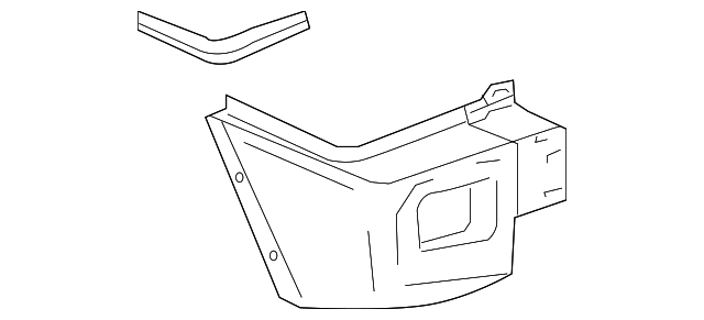 Rear Driver Side Bumper Filler - GM (89026960)