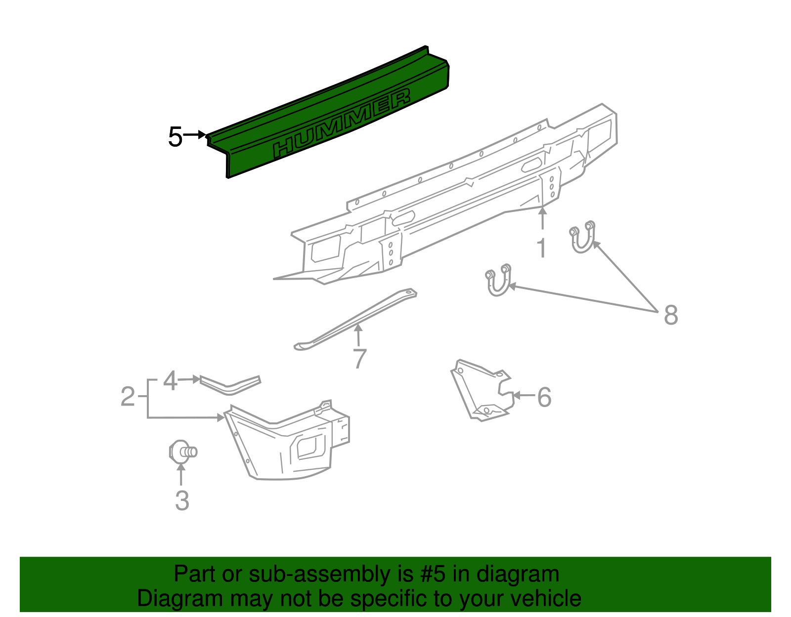 Rear Upper Bumper Cover - GM (89026784)
