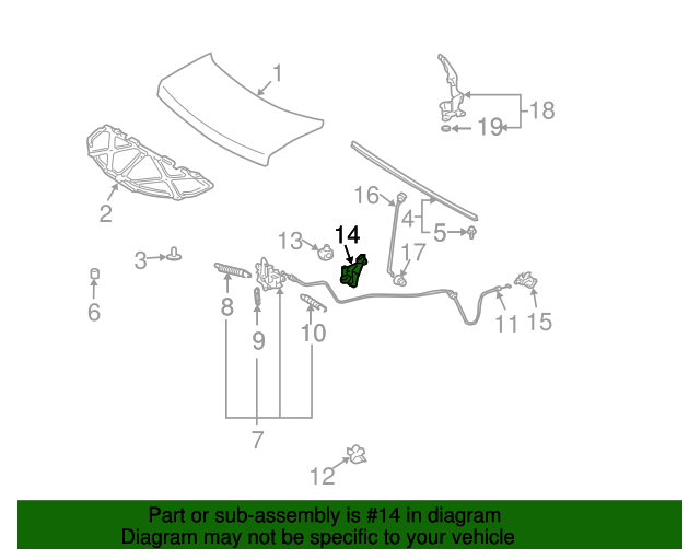 20042006 Scion xB Hood Release Cable Clip 5345552050 Toyota Parts