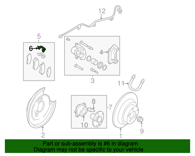 19982008 Subaru Brake Pads Clip 26632FC001 Subaru Parts Store