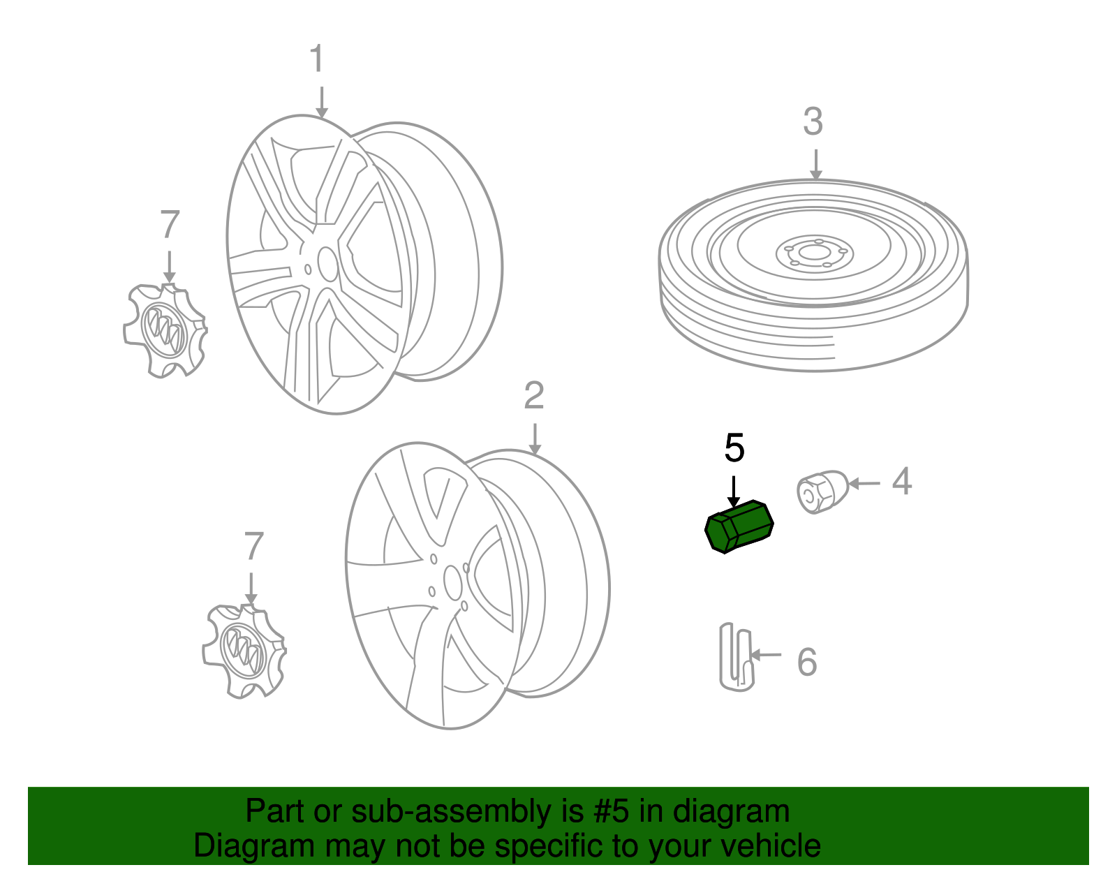 Wheel Lug Nut Cap - GM (92243850)