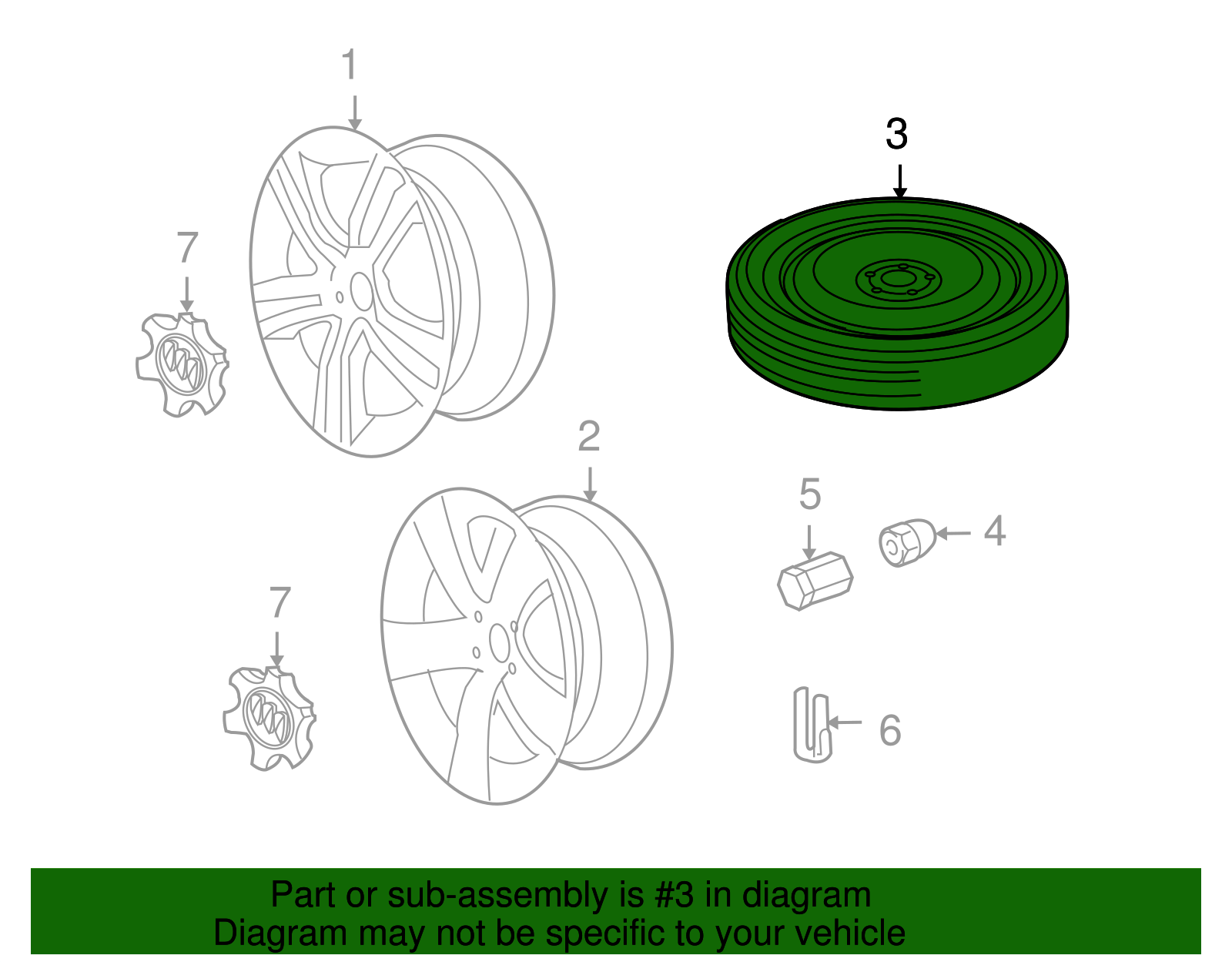 Wheel, 17X4 Compact Spa - GM (92214938)