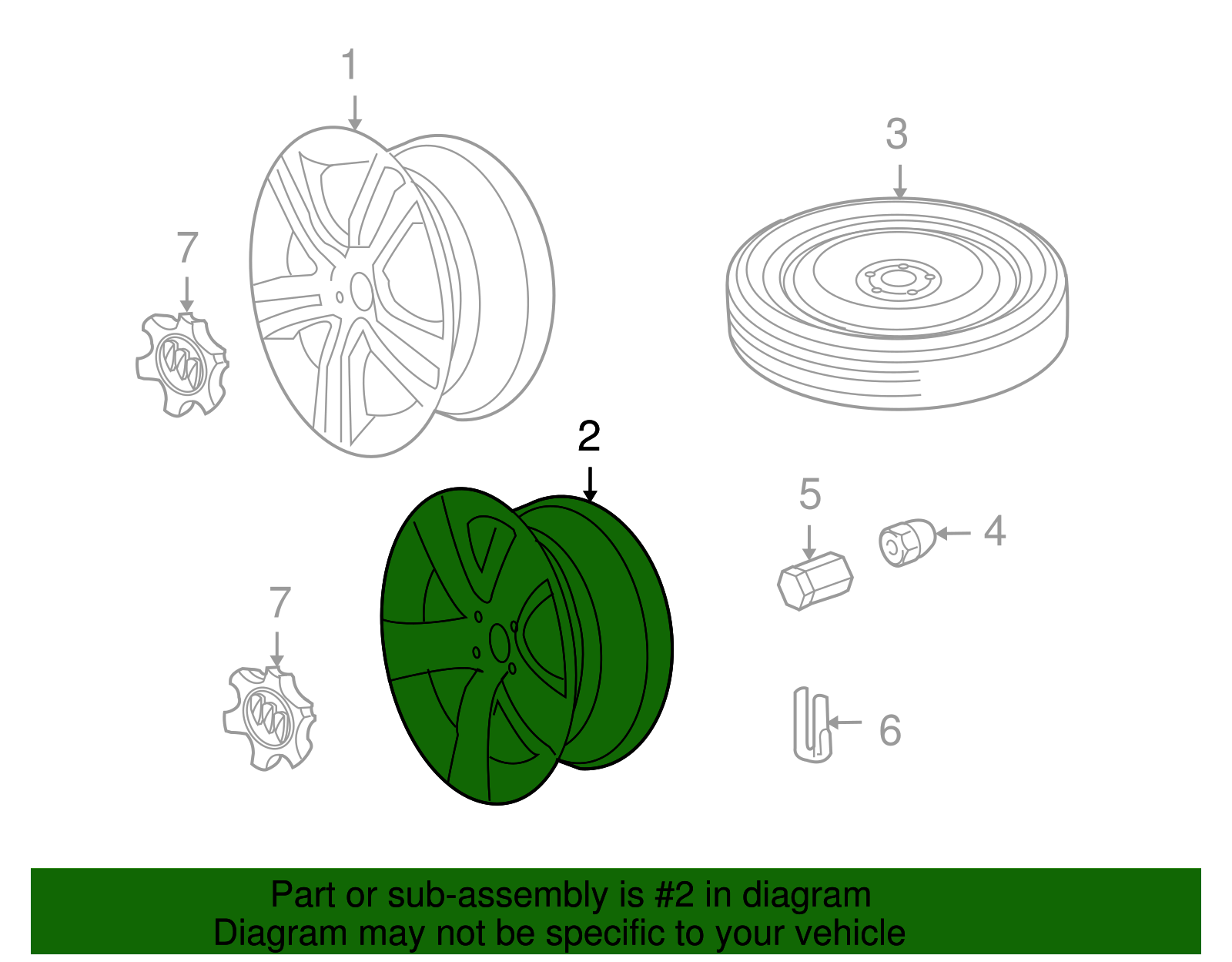 19x8-Inch 5-Spoke Wheel - GM (92217688)