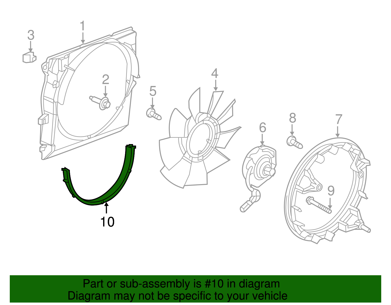 Engine Cooling Fan Lower Shroud - GM (94756646)
