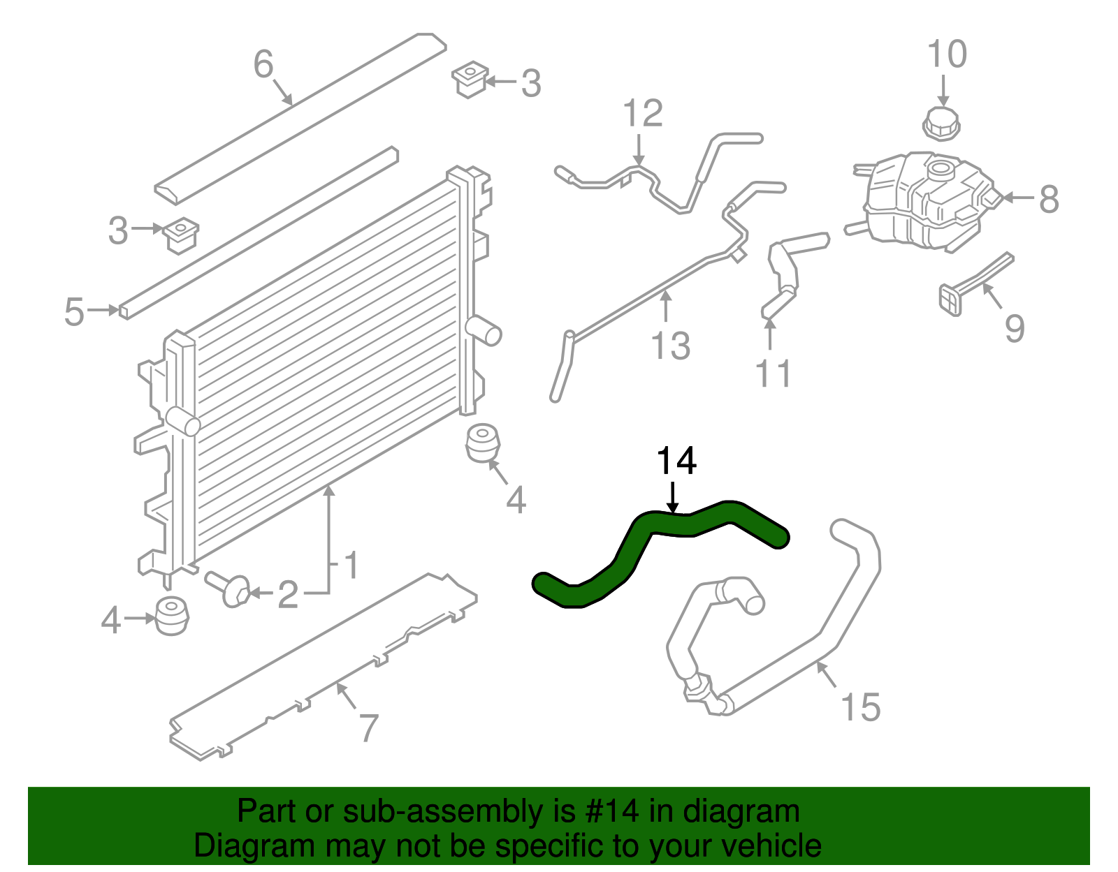 Upper Hose - Ford (GD9Z-8260-A)