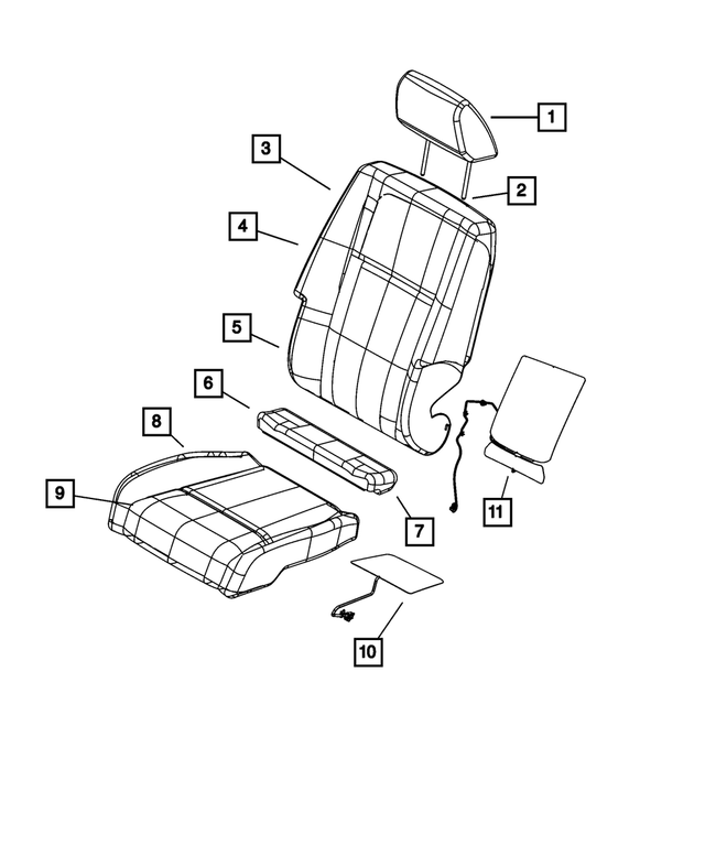 2010 Dodge Journey Front Headrest 1RK98XDVAA My Mopar Parts