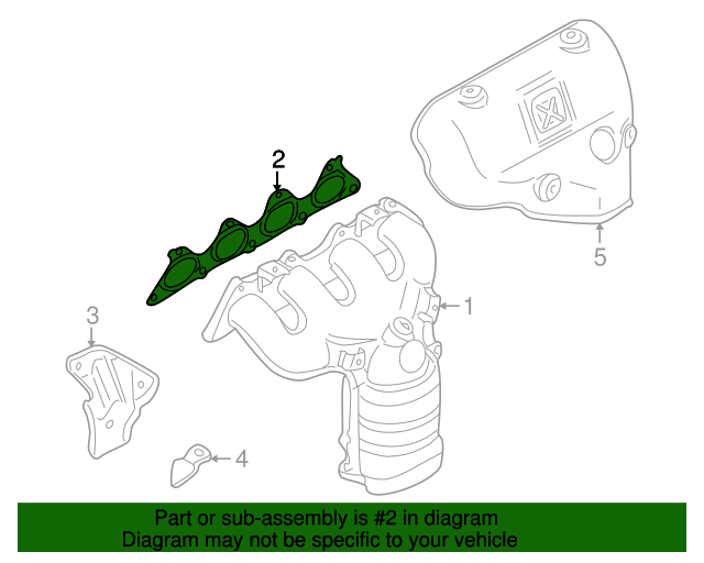 MR497557 - Manifold Gasket 2002-2007 Mitsubishi Lancer 