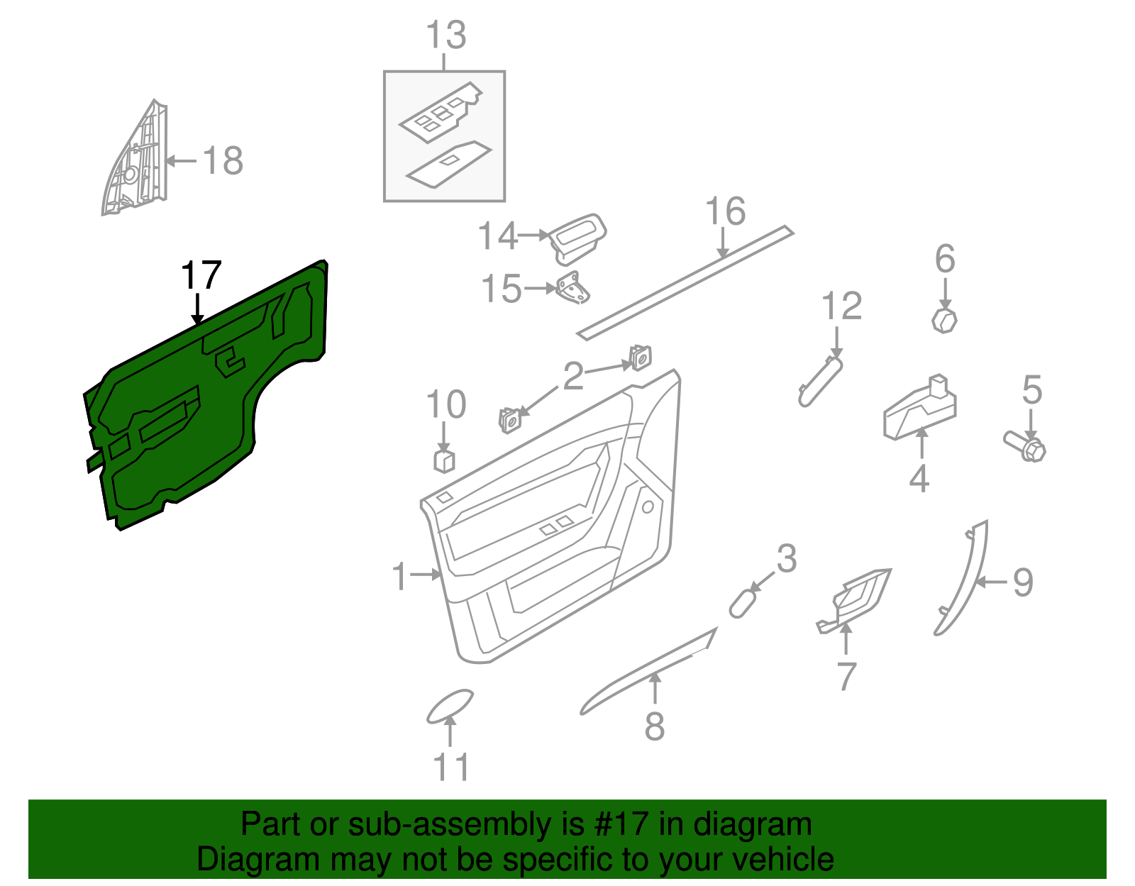 Passenger Side Door Water Deflector - GM (96466001)
