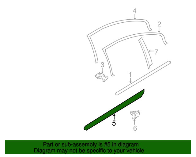 39885634 Body Side Molding 20072016 Volvo S80 Volvo OEM Parts Direct